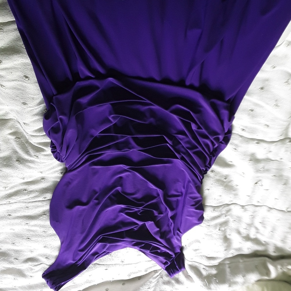Short sleeve purple dress